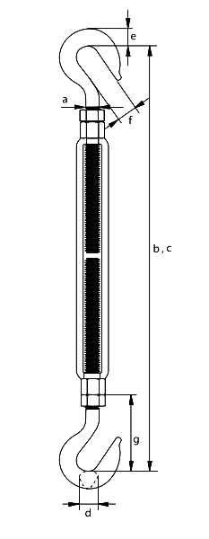 green pin turnbuckle hook hook dimensions